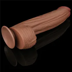 LoveToy SlidingSkin Gode Sliding Skin 23 x 6cm Marron